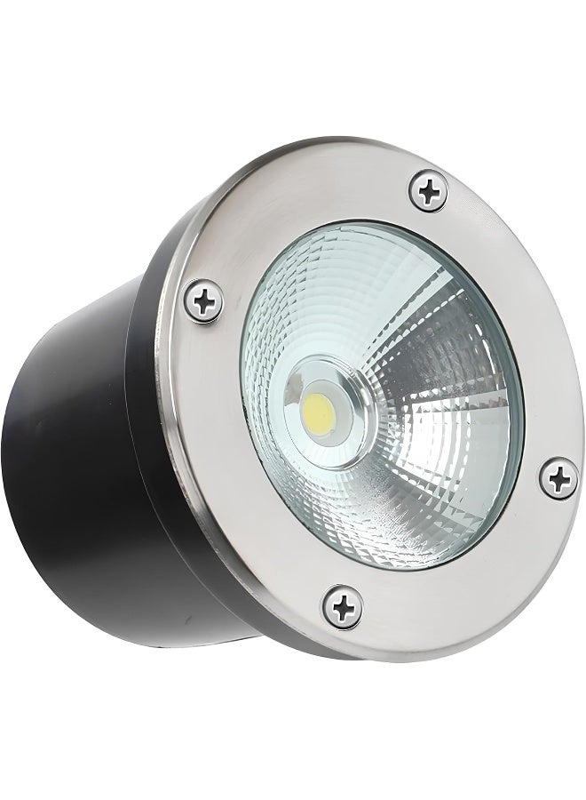 Melfi 1W/3W/7W Led Outdoor Underground Light - Ip65 Waterproof, Recessed Uplighter For Driveway, Garden, And Patio. Ac 220-240V, Walk-Over Design, Perfect For Landscape Lighting. (7W Daylight) - Image 1