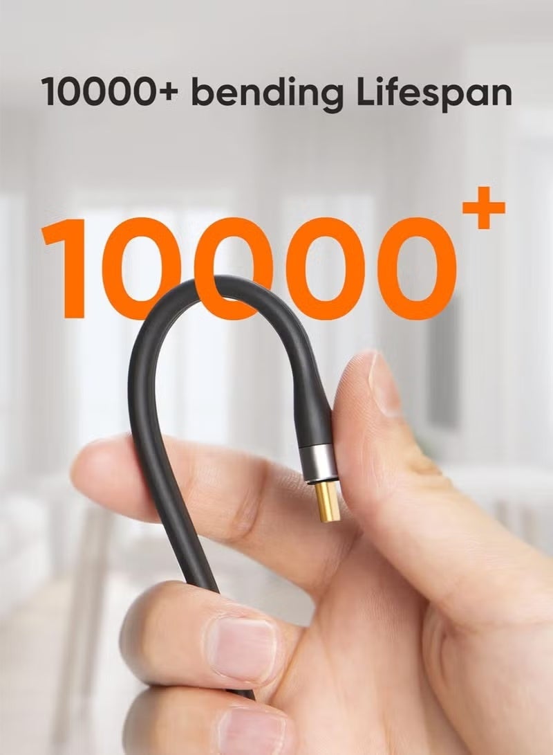 كابل كرييشن كابل قصير من USB إلى USB C بطول 6 بوصات، سلك شحن سريع من USBA إلى USBC 2.0، كابل USB C قصير للبطارية المحمولة، متوافق مع MacBook Pro وiPad Pro وChromebook Pixel وGalaxy S22، أسود - Image 4