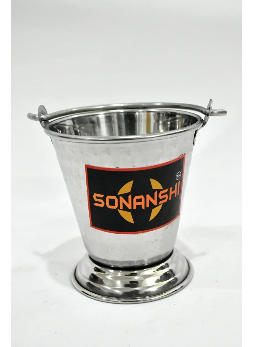 Sonanshi Sonanshi Stainless Steel BucketBalti for Serving Dishes Silver 4  - Image 1