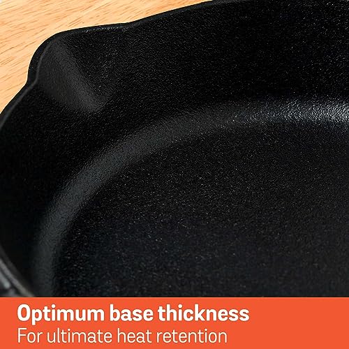Meyer Pre-Seasoned Cast Iron Frypan | Cast Iron Skillet | Iron Pan | Induction Frying Pan | Iron Fry Pan | Omlette Pan | Cast Iron Utensils for Cooking, 20cm/1.61L, Black - Image 5