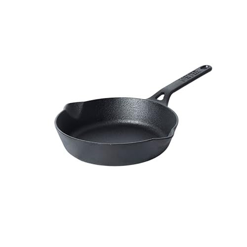 Meyer Pre-Seasoned Cast Iron Frypan | Cast Iron Skillet | Iron Pan | Induction Frying Pan | Iron Fry Pan | Omlette Pan | Cast Iron Utensils for Cooking, 20cm/1.61L, Black - Image 1