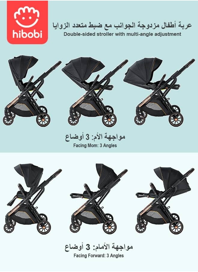 hibobi Reversible Baby Pushchair | Suitable for 0-48 Months | One-Hand Folding | 5-Point Harness | High Capacity up to 22kg  - Image 2