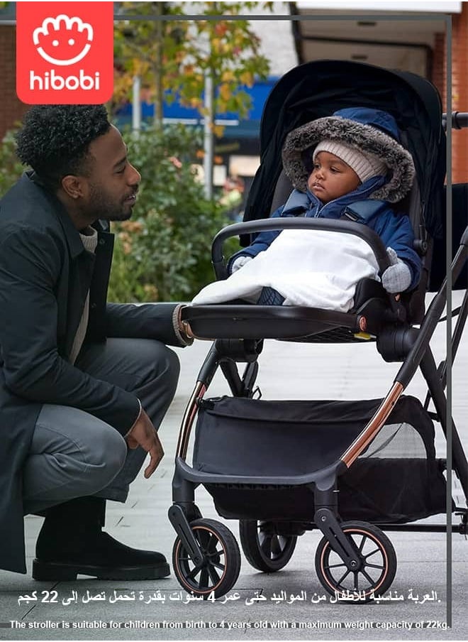 Reversible Baby Pushchair | Suitable for 0-48 Months | One-Hand Folding | 5-Point Harness | High Capacity up to 22kg