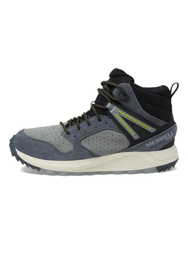 MERRELL Men's Wildwood Mid Leather Waterproof Hiking Boot, Granite, 44 EU - Image 4