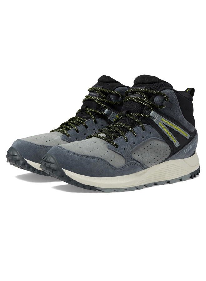 MERRELL Men's Wildwood Mid Leather Waterproof Hiking Boot, Granite, 44 EU - Image 1