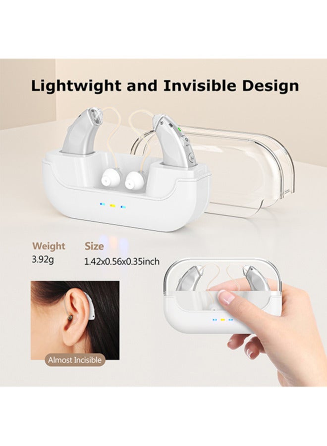 Chixing Hearing Aids Rechargeable, Hearing Aid Machine for Seniors  Adults, Noise Cancelling, Digital Hearing Aid Sound Amplifier with Charging Case - Image 4