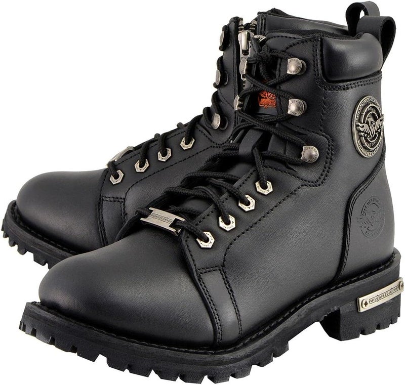Milwaukee Leather Women's Classic Motorcycle Boots - Black, Size 10 - Image 5