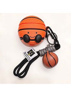 Three-dimensional Basketball Airpods Pro For Apple Wireless Bluetooth Earphone Case 1/2/3/4 Generation Cartoon Protective Case-Color:Bluetooth + Pendant-Applicable Models:Airpods Pro/pro2