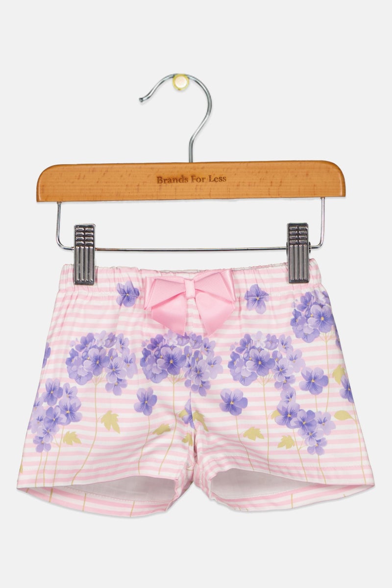 Chicco شورتات مزخرفة بالأزهار للفتيات الصغيرات، وردي - Image 1