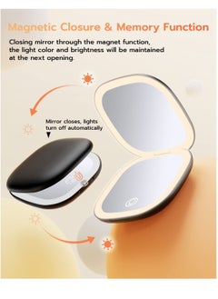 Y&D Compact Mirror, Rechargeable Makeup Mirror,Lighted Travel Mirror with 1X/10X Magnifying Double Sided Dimmable, Portable Pocket for Handbag and  - Image 3