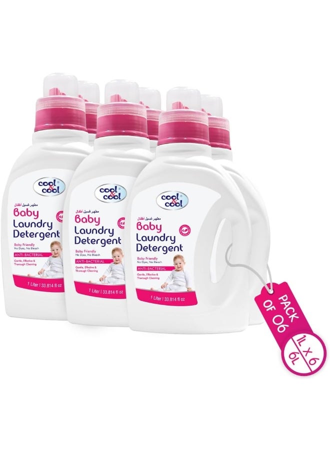 Cool & Cool Cool & Cool Baby Laundry Detergent 1 Liter (Pack of 6)  - Image 1