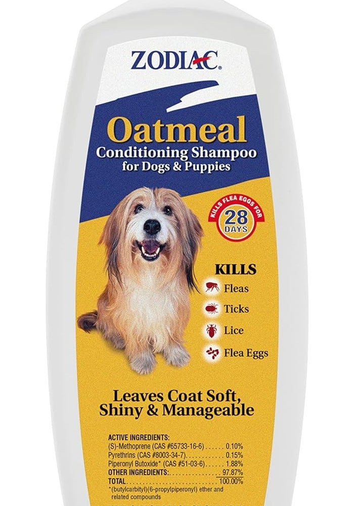 Zodiac Oatmeal Conditioning Shampoo for Dogs & Puppies - 18 Ounce - Image 1