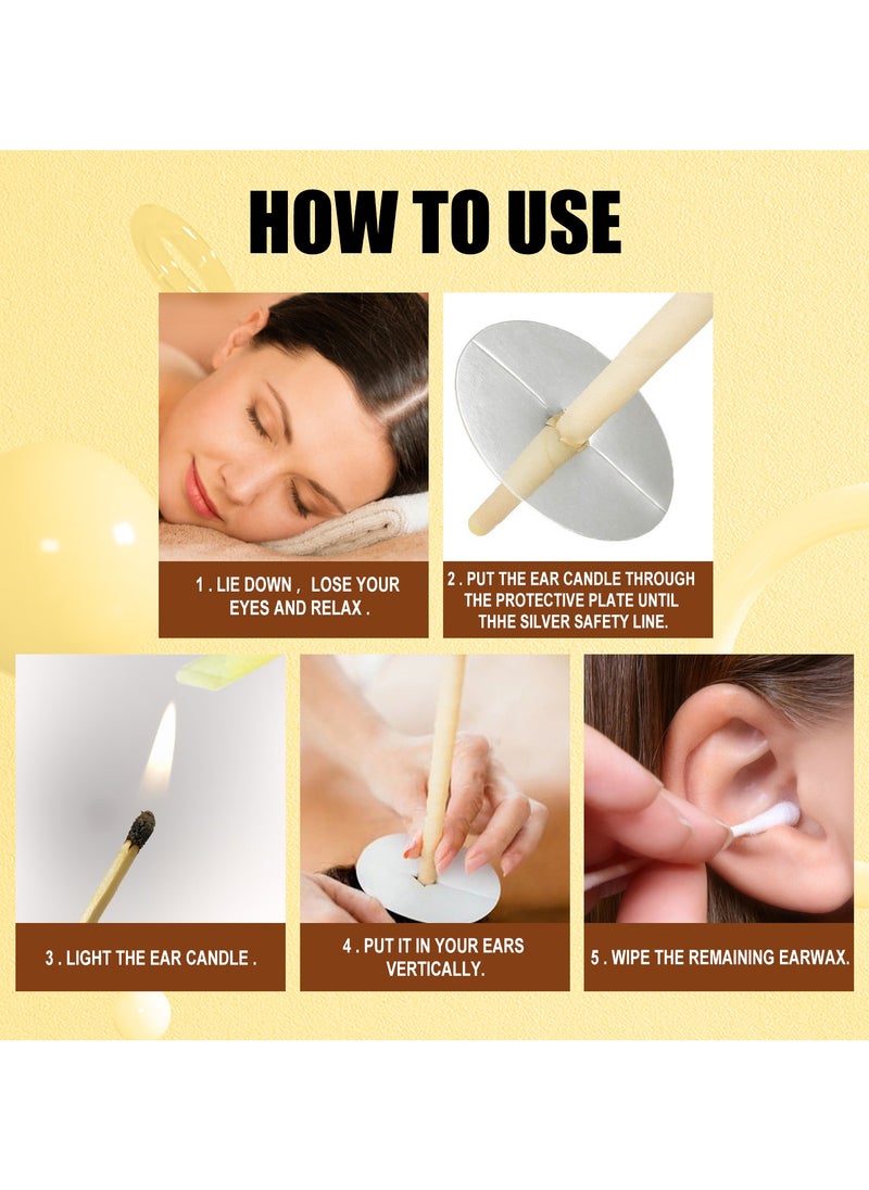 EELHOE Aromatherapy Ear Candles – Earwax Cleansing, Relaxation & Care, Trumpet-Shaped with Ear Plugs and Cotton Swabs  - Image 5