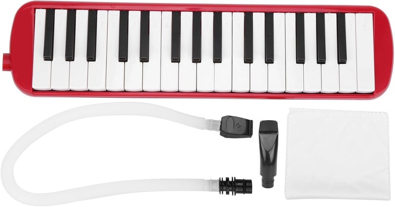 Melodica 32 Key Wind Instrument for Beginners with Carrying Bag Red Ideal for Music Lessons Practice and Performances - Image 1
