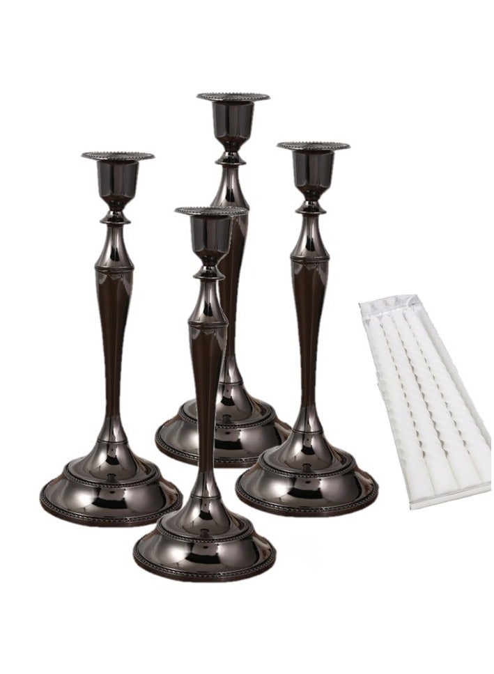 general 5-Piece Decorative Candle Holder For Wedding and Candlelight Dinner Black - Image 1