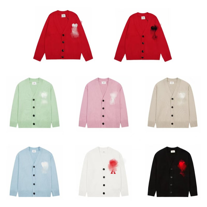 New Tops, Trendy Brand Embroidered Heart Knitted Sweaters, V Neck, Round Neck, Versatile, Same Style For Men And Women, Drop Shipping - Image 2