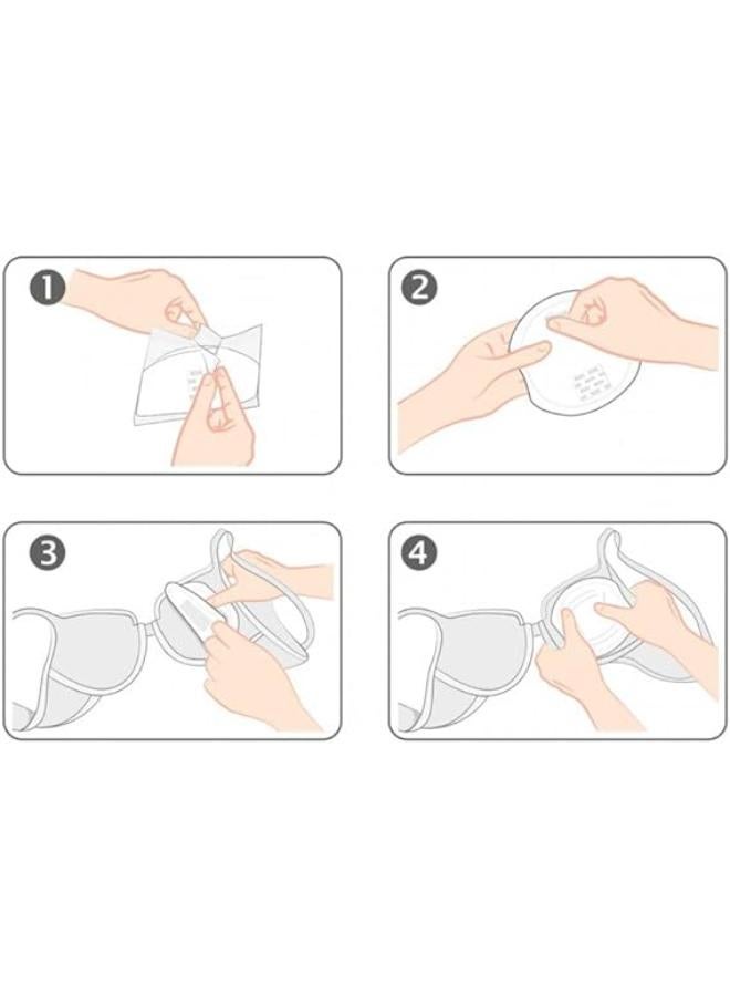 نوك وسادات ثدي قابلة للتخلص منها من نوك وسادات رضاعة عالية الامتصاص للرضاعة الطبيعية حماية لطيفة للأم المرضعة وسادات ثدي ناعمة مضادة للتسرب تصميم محمول 30 قطعة - Image 4