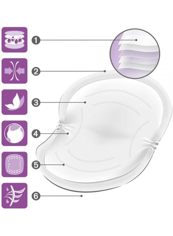 نوك وسادات ثدي قابلة للتخلص منها من نوك وسادات رضاعة عالية الامتصاص للرضاعة الطبيعية حماية لطيفة للأم المرضعة وسادات ثدي ناعمة مضادة للتسرب تصميم محمول 30 قطعة - Image 2