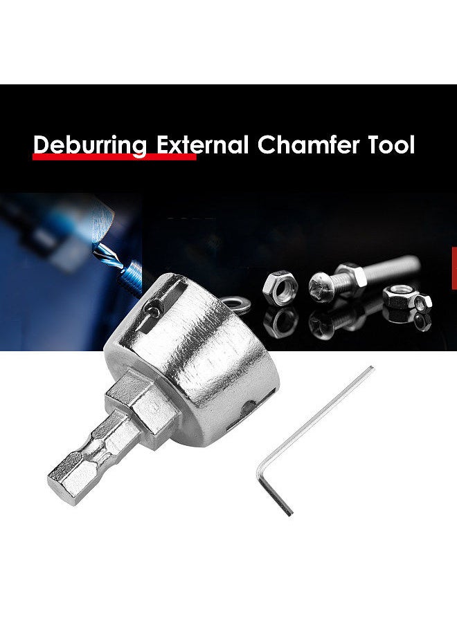Generic - Deburring Drill Bit Chamferer Deburring External Chamfer Tool HSS Blade Countersink Chamfer Bit Burr Removing Tool Quick Release Shank Fit - Image 1