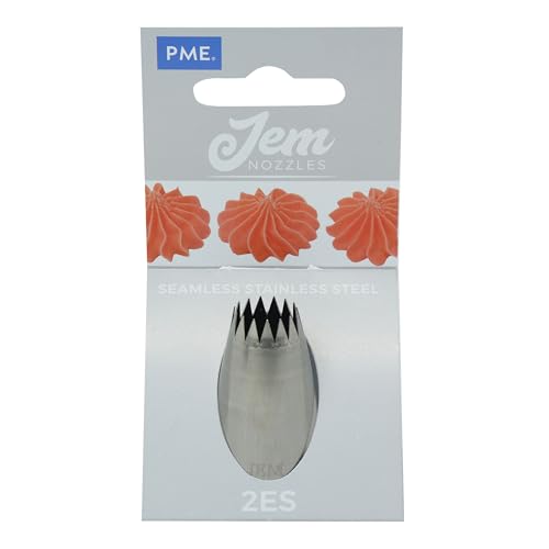 PME Jem Enterprises Medium Fine Star Savoy Piping Nozzle Decorating Tip #2ES - Image 1