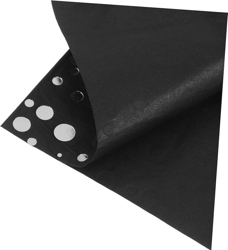 Silver Foil Birthday Napkins 40Pcs Disposable Cocktail Party Tableware Decor - Image 4