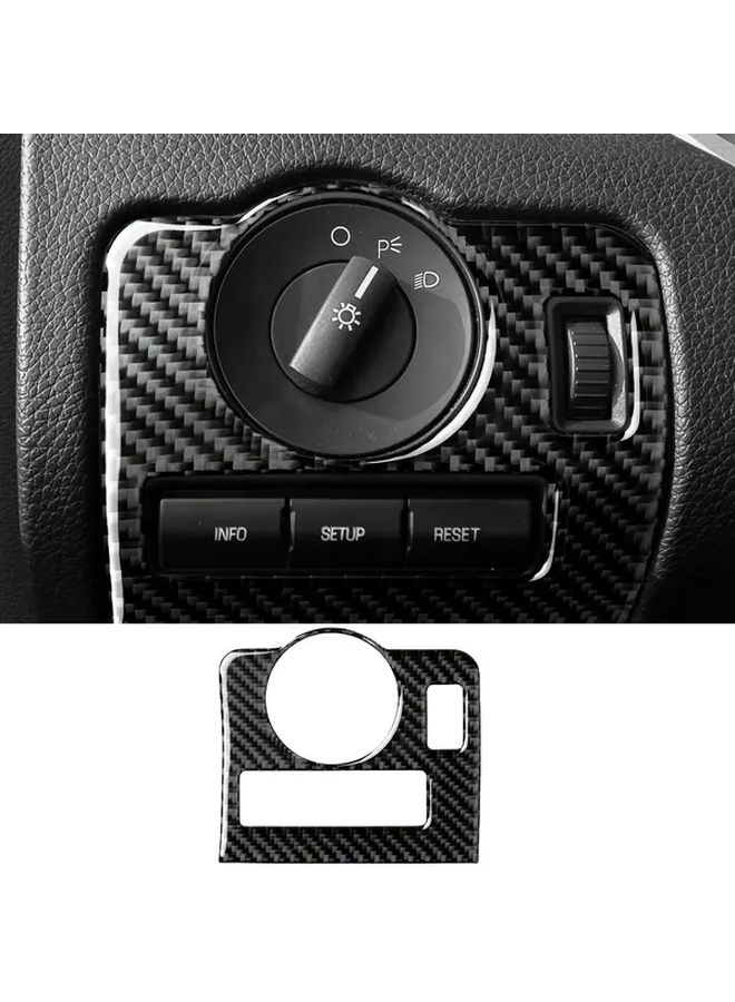 Carbon Fiber Headlight Switch Trim For Ford Mustang 2009 2014 Model A 1 34 Easy Installation - Image 1