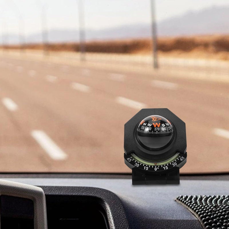 Car Dashboard Compass L25 With Clinometer Foldable High Precision Ball for Vehicle Navigation - Image 2