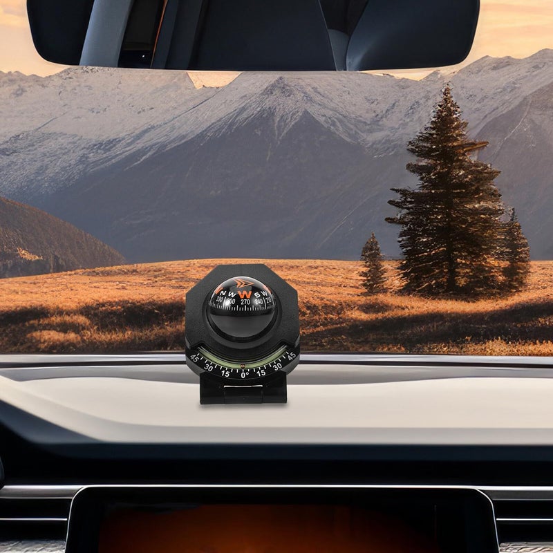 Car Dashboard Compass L25 With Clinometer Foldable High Precision Ball for Vehicle Navigation - Image 4