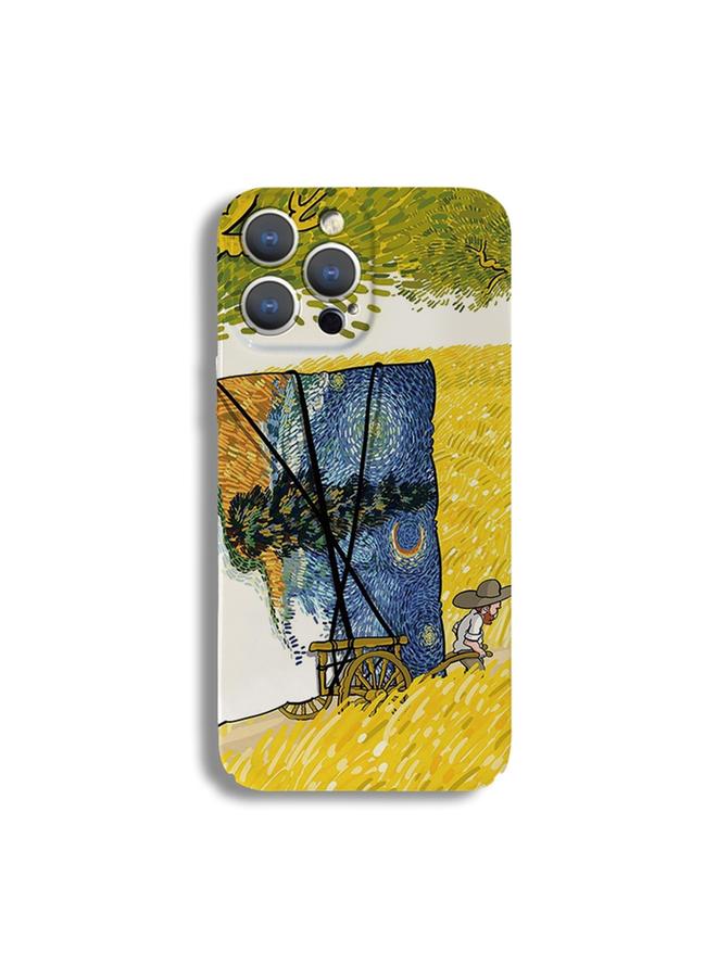 S-TOP Case For iPhone 11 Precise Hole Oil Painting Pattern PC Phone Case - Image 1