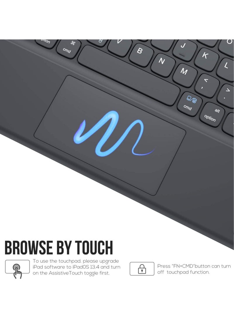 ELTRAZONE iPad Keyboard 9th Generation, Keyboard for iPad 8th Generation/7th Gen iPad, Black, 10.2"/10.5 - Image 2