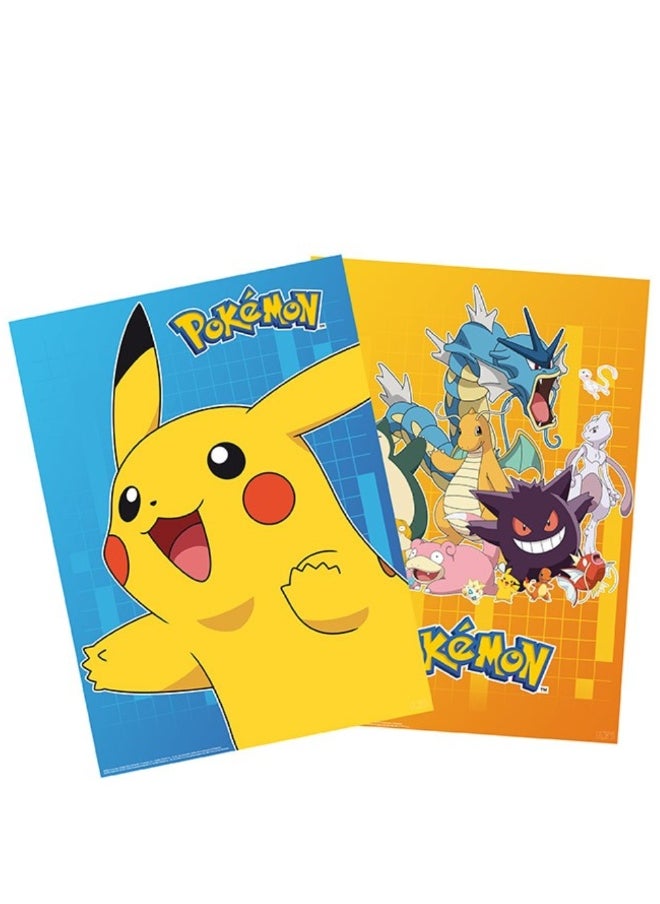 GENTLEMEN'S HARDWARE Pokemon Colourful Characters  52X38 cm Set 2 Chibi Posters by Gb Eye 