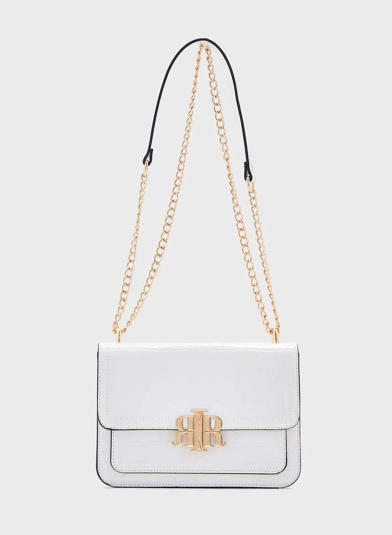 RIVER ISLAND Croc Lock Satchel