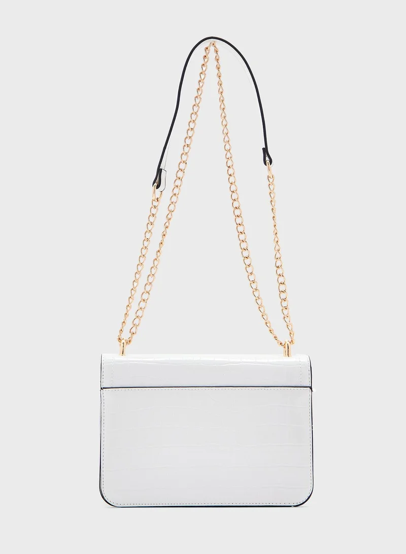 RIVER ISLAND Croc Lock Satchel