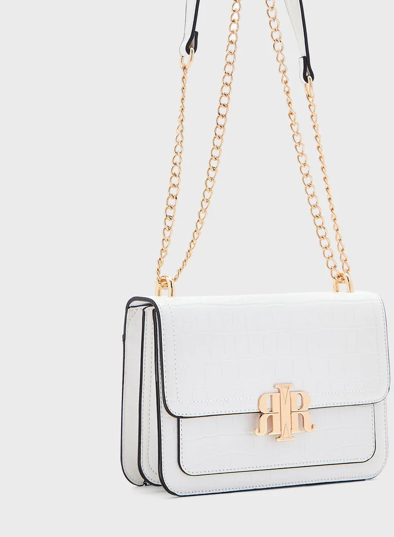 RIVER ISLAND Croc Lock Satchel