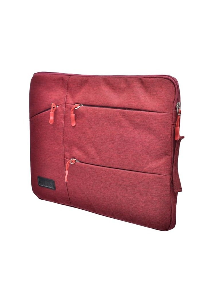 إليت Elite fabric pocket sleeve with hand holder and 3 zipper pocket For laptop 13.3/14 inch - Bronze - No:GS40  - Image 1