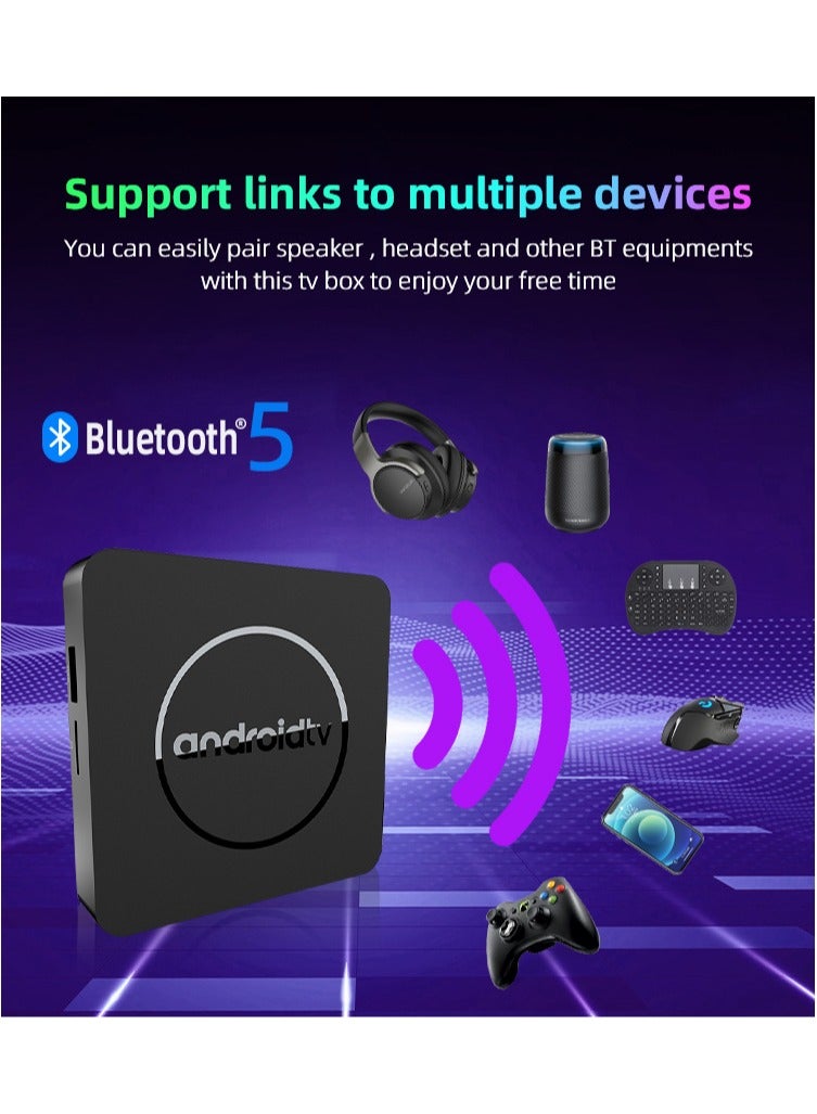 Android14  TV Box with Voice Remote - Allwinner Quad-Core, 4K Full HD, Dual WiFi & Bluetooth, HDMI, Supports BesTV/MP3/AVI/VOB, Pocket-Sized  - Image 3