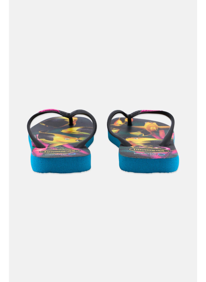 havaianas - Men Graphic Slip On Slippers, Teal Combo - Image 1