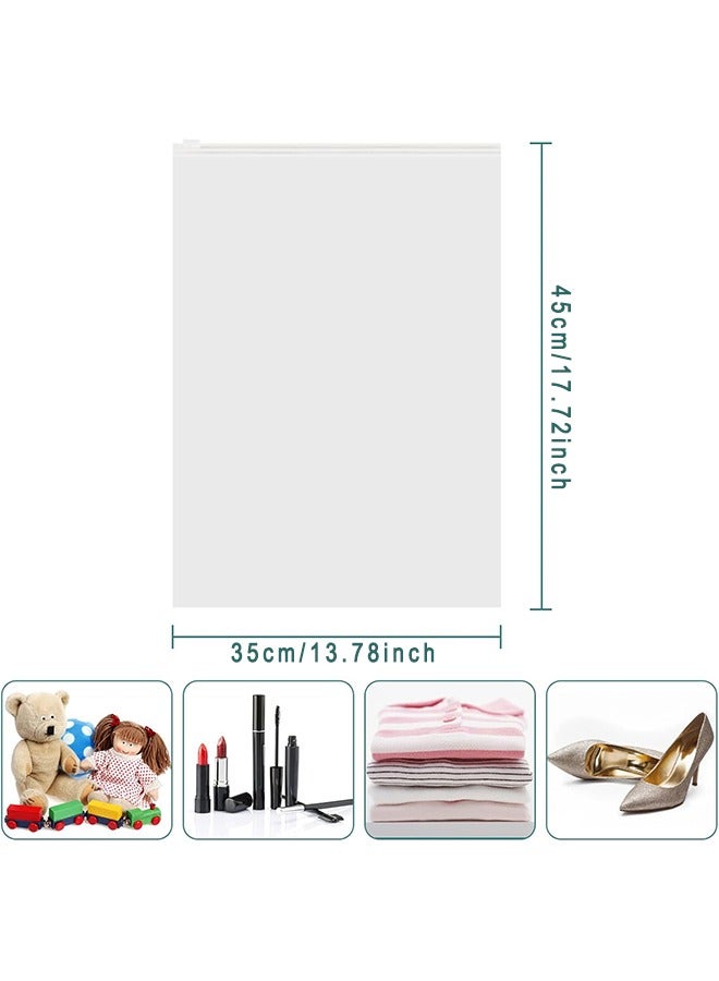 HS 20 PCS Frosted Clothes Packaging Bags For Shipping Clothes Bags Space Saving Large Plastic Zip Lock Bag Resealable Frosted Packing Bag Travel Storage Bags For Clothing Shoes, No Odor 35x45CM - Image 4