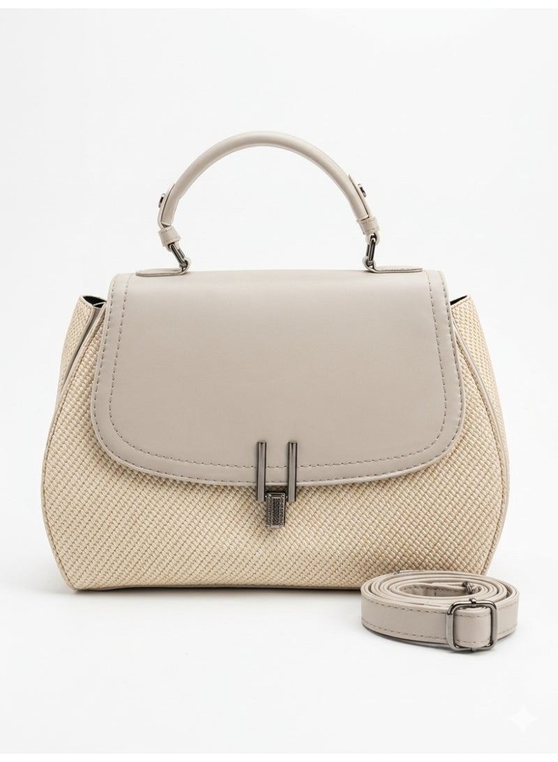 لايف ستيلاش  حقيبة يد انيقة - بيجZH-11 - Image 3