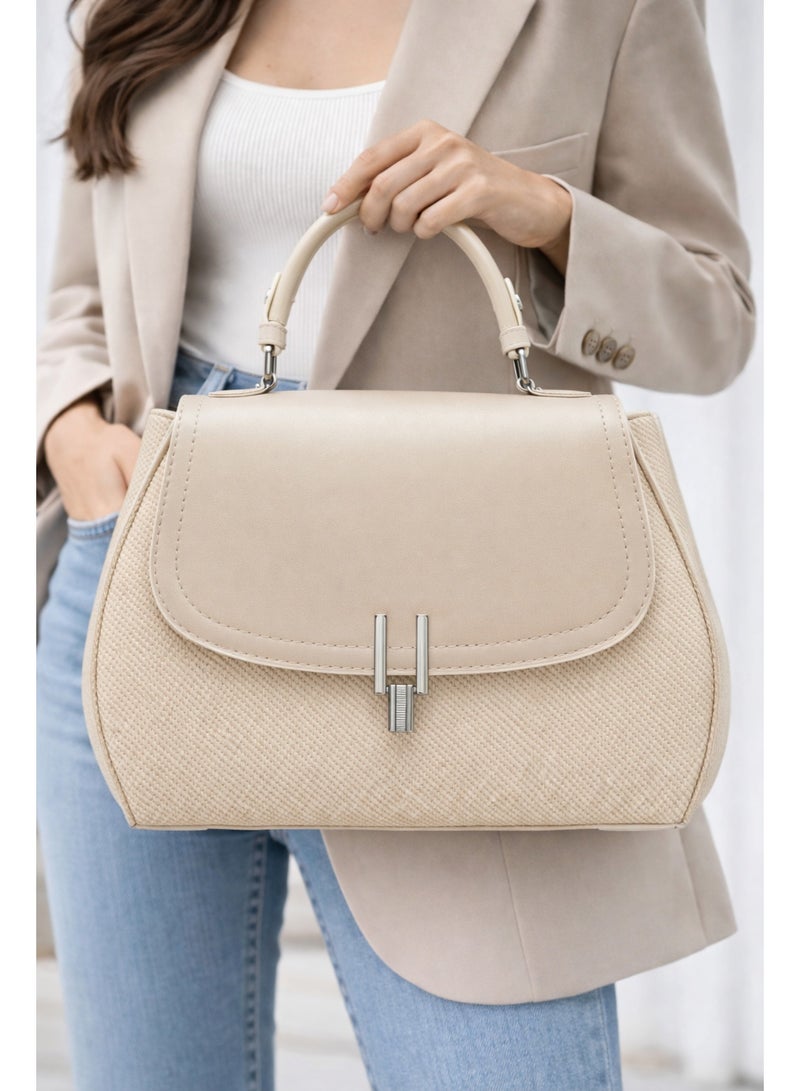 لايف ستيلاش  حقيبة يد انيقة - بيجZH-11 - Image 4