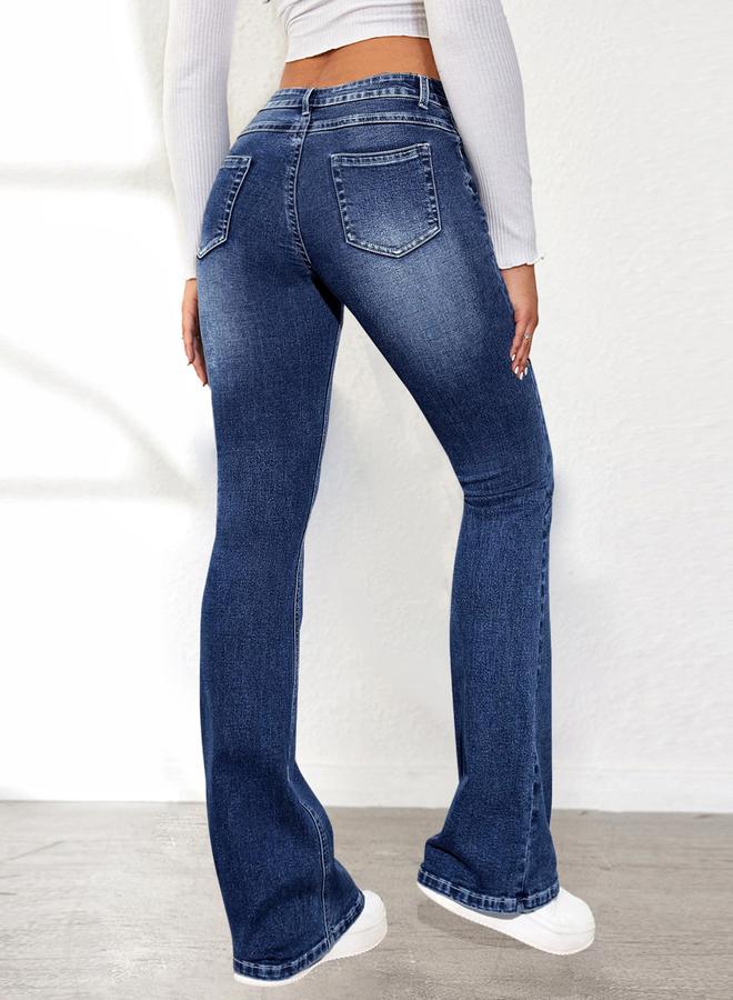 Take Two Blue Mid-Rise Flare Jeans - Image 3