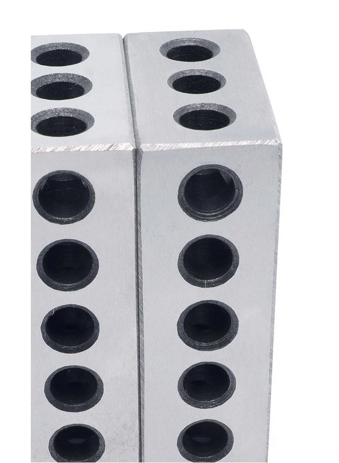 LLDSIMEX Pair 1" x 2" x 3" Precision Steel 1-2-3 Blocks 23 Holes - Image 2