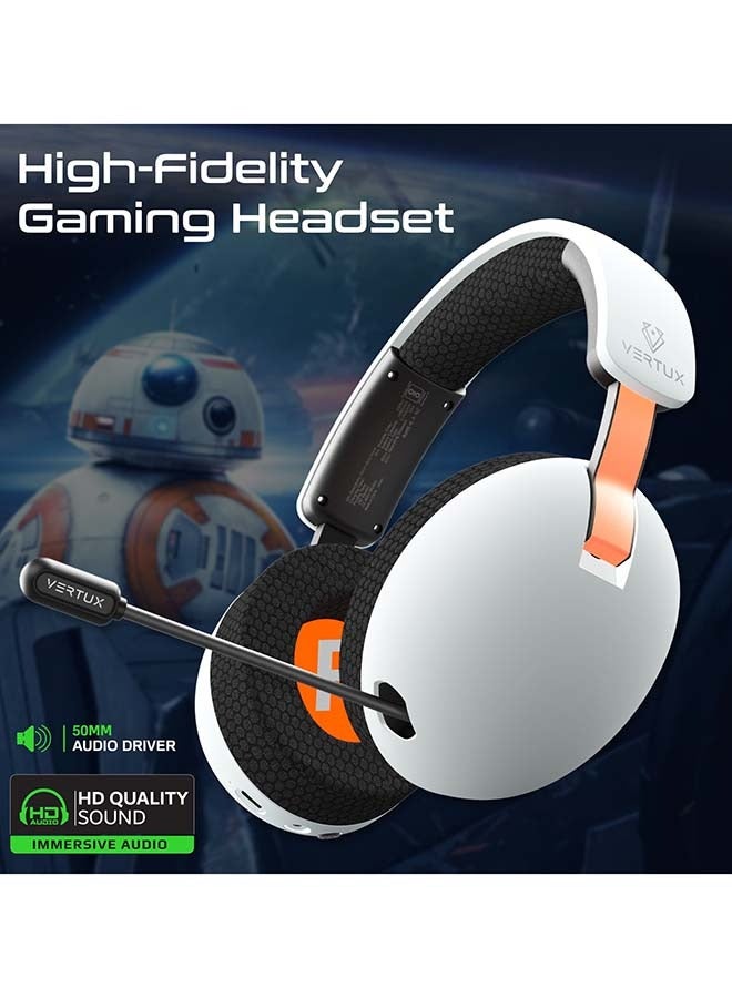 Vertux High-Fidelity Over-Ear Gaming Headset with Triple Mode Connectivity, Retractable Omni-Directional Microphone, Ultra-Low Latency, and Up To 80 Hours Playback - Image 2