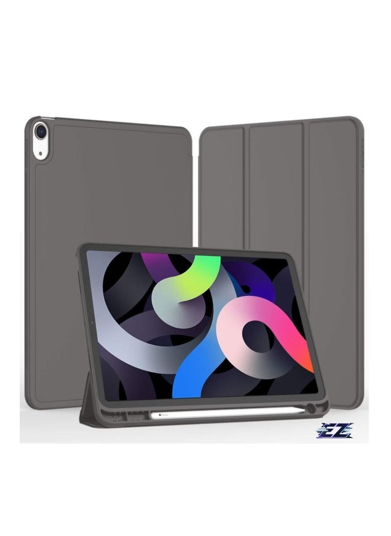 ELTRAZONE iPad Air 11 Inch Case M2 2024 – iPad Air 5th/4th Generation Case 2022/2020 10.9 Inch with Pencil Holder, Trifold Stand Smart Case – Dark Gray, Sleek, Durable, Premium Protection for Your iPad - Image 1