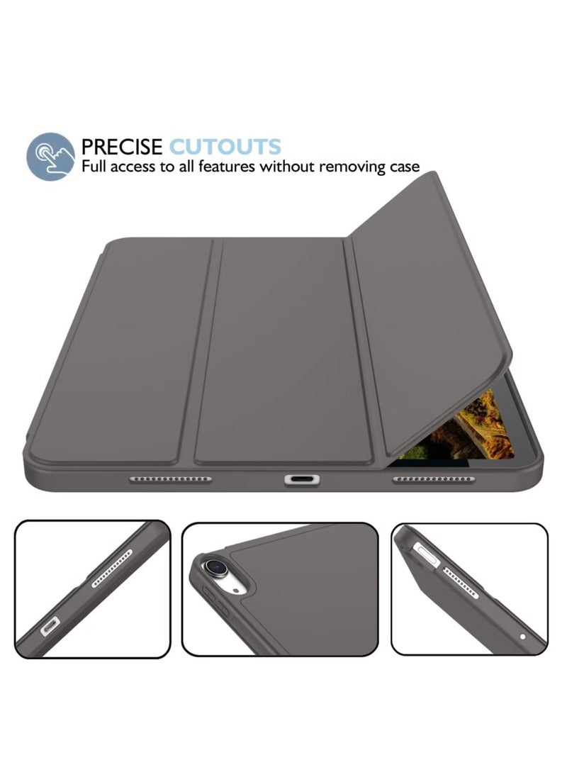 ELTRAZONE iPad Air 11 Inch Case M2 2024 – iPad Air 5th/4th Generation Case 2022/2020 10.9 Inch with Pencil Holder, Trifold Stand Smart Case – Dark Gray, Sleek, Durable, Premium Protection for Your iPad - Image 4