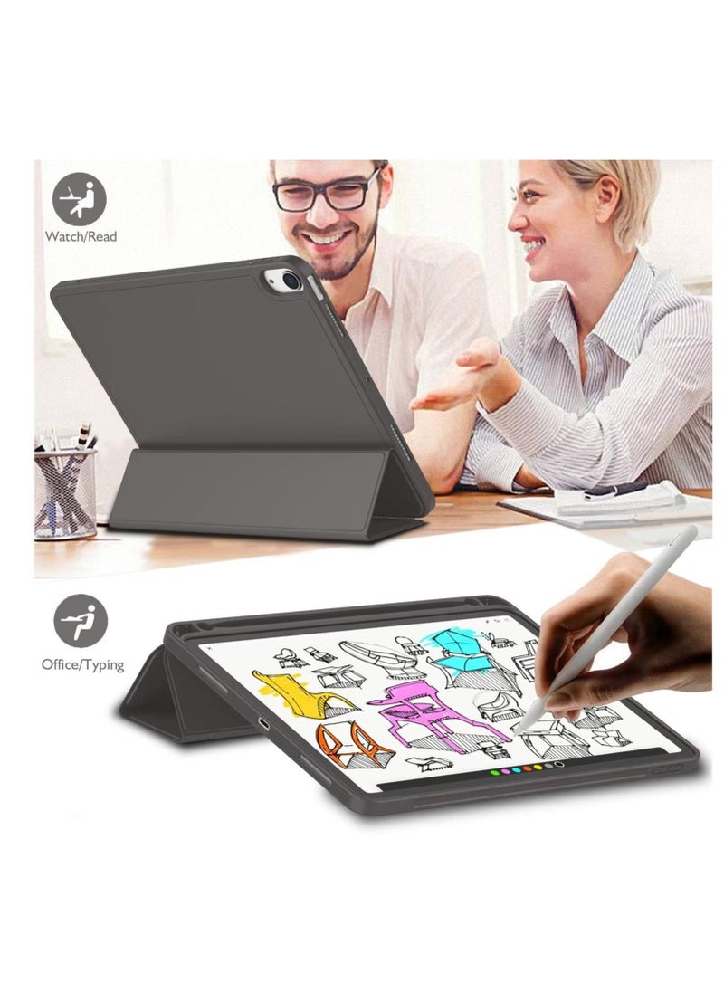ELTRAZONE iPad Air 11 Inch Case M2 2024 – iPad Air 5th/4th Generation Case 2022/2020 10.9 Inch with Pencil Holder, Trifold Stand Smart Case – Dark Gray, Sleek, Durable, Premium Protection for Your iPad - Image 5