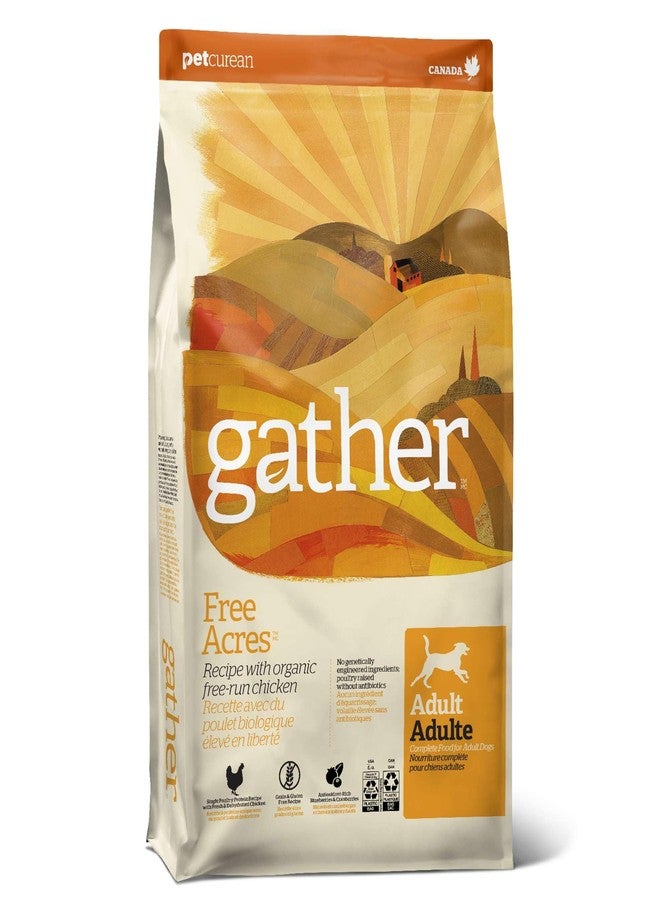 GATHER Free Acres Free-Run Chicken Grain-Free & Gluten-Free Dry Dog Food, Healthy Kibble Made with USDA Certified Organic & Non-GMO Ingredients, for Adults & Seniors, 6 lb Bag - Image 1