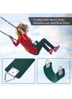 AGPtek Swing Seat 30.4 X 6 X 0.27 Inch Yard Swing For Kids & Adults With Metal Triangle Ring Green(113Kg /250Lb Weight Limit)  - Image 5