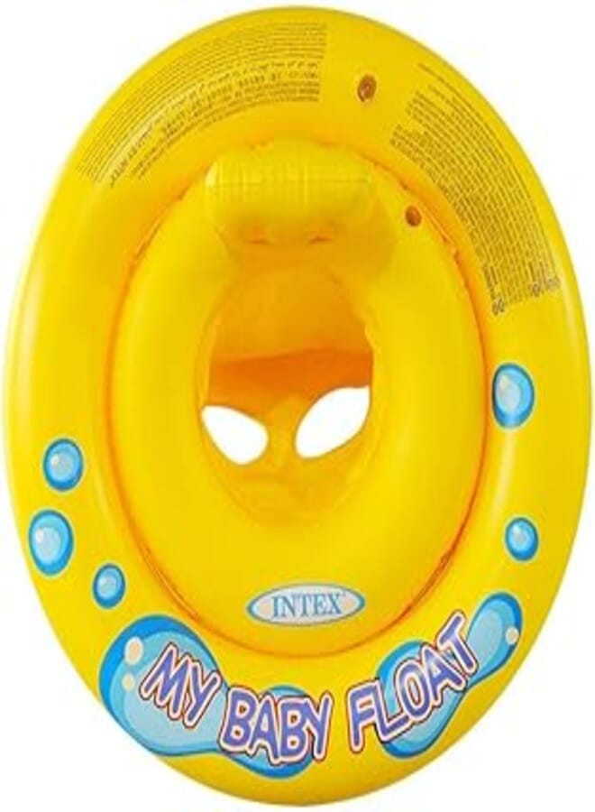 Intex My Baby Float Inflatable Swimming pool tube Raft, Float Ring Aid Swim Seat 1-3 Ages, 59574