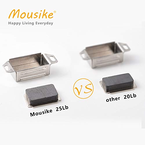 Mousike Cabinet Magnets 30lb Stainless Steel Magnetic Door Catch with Strong Magnetic for Kitchen Cupboard Wardrobe Closet Cabinet Door Drawer Latch(2.1"(Silver 6 Pack)) - Image 3